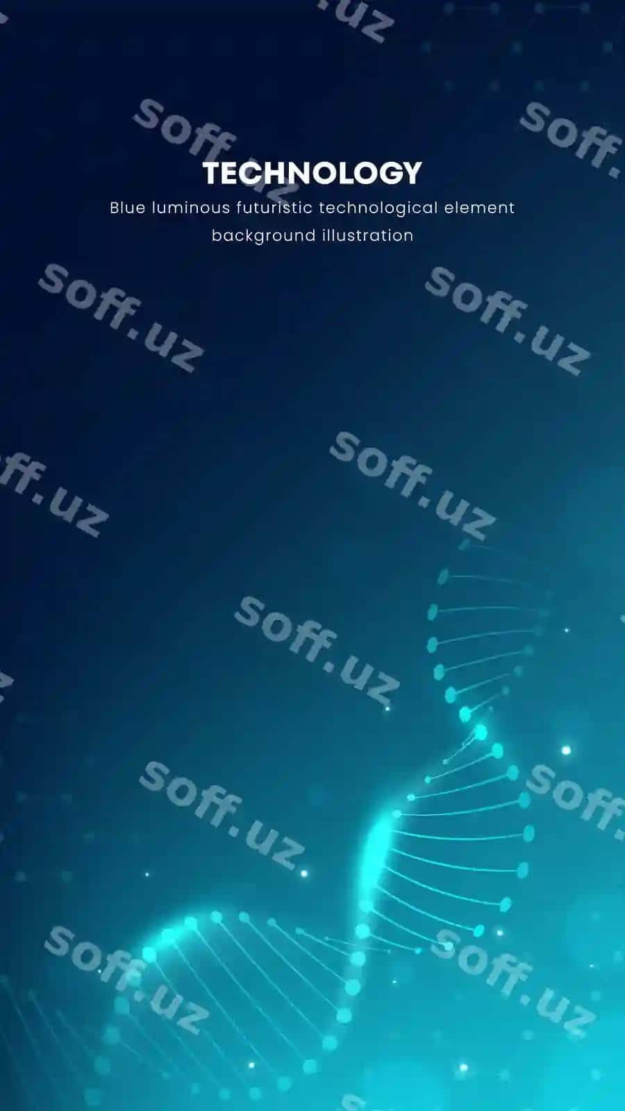 Ko'k biotekhnologiya tibbiy fan raqamli vertikal orqa fon | Blue biotechnology medical science digital vertical background