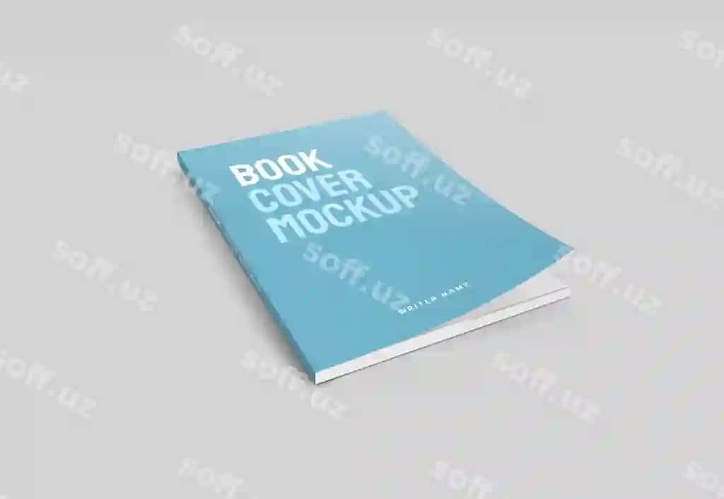 Realist kitob muqaddima namunasi shabloni | Realistic book cover mockup template