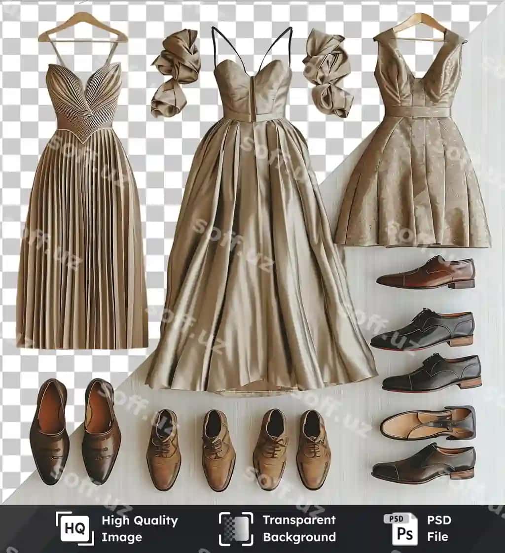Shaffof orqa fonda, ballroom raqs etish uchun poyabzal kiyimlari ajraltirilgan | Transparent background with isolated ballroom dancing shoes attire