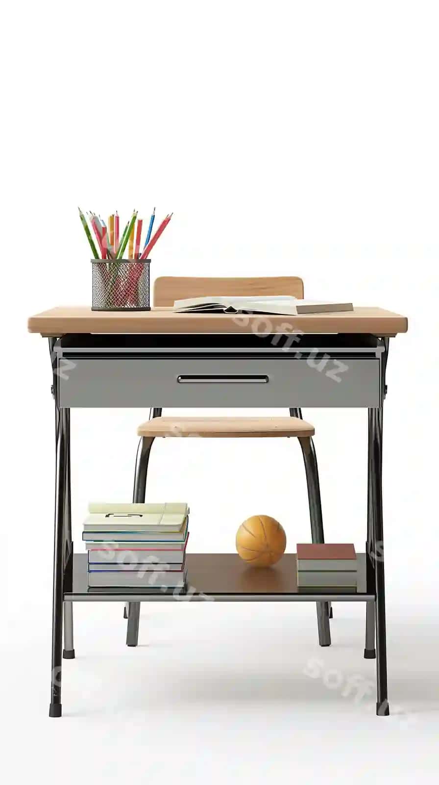 Stol qalamalar bilan qalamalar qalamalar bu | Desk with pencils pencils pencils it