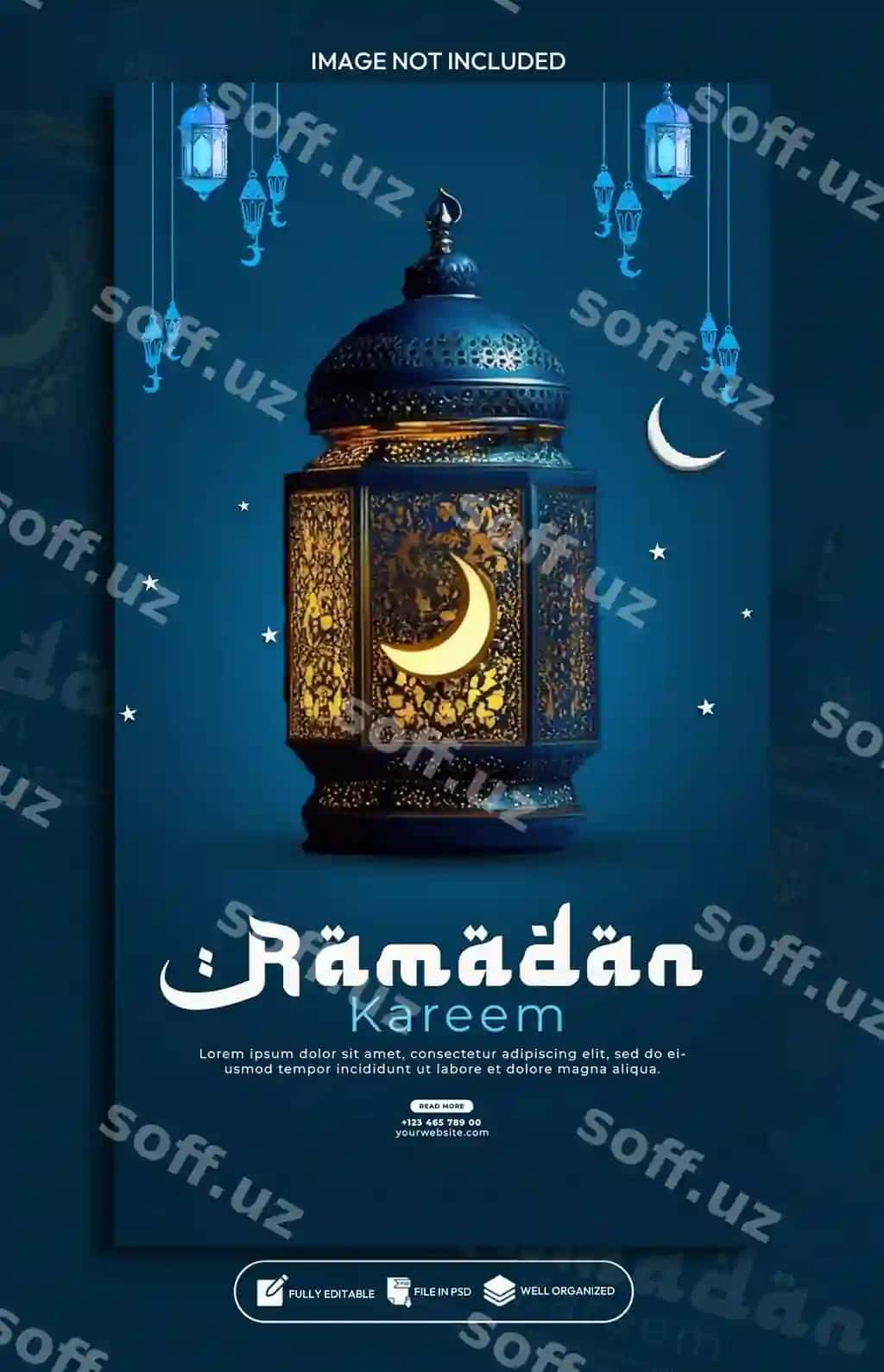 Ramazon kareem islam bayrami hikoya shabloni | Ramadan kareem islamic celebration story template