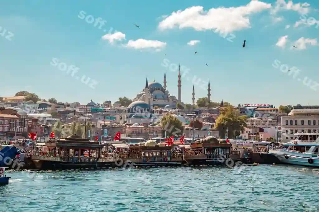 Bosfor kuchagi Sulaymoniy masjidi | Strait bosphorus suleymaniye mosque