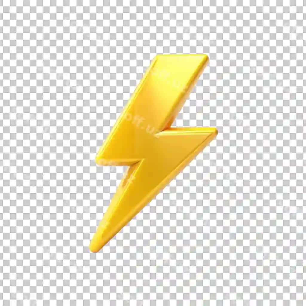 Uch o'lchovli realistik chaqmoq ikonasi energiya quvat belgisi | 3d realistic thunder bolt icon energy power symbol