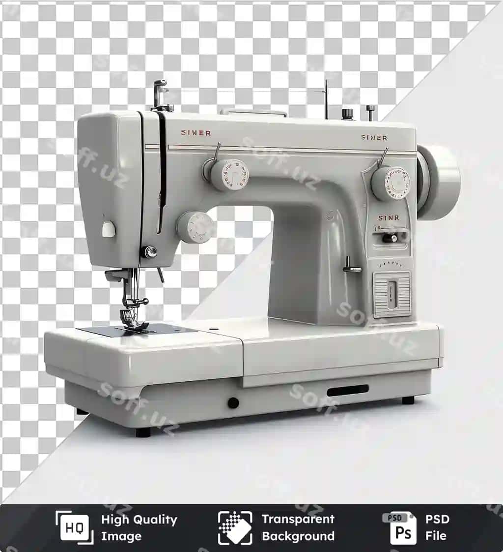 Psd realistik fotografik quriquchining oyogi orqa fonda yo'q | Psd picture realistic photographic quilter s sewing machine no background