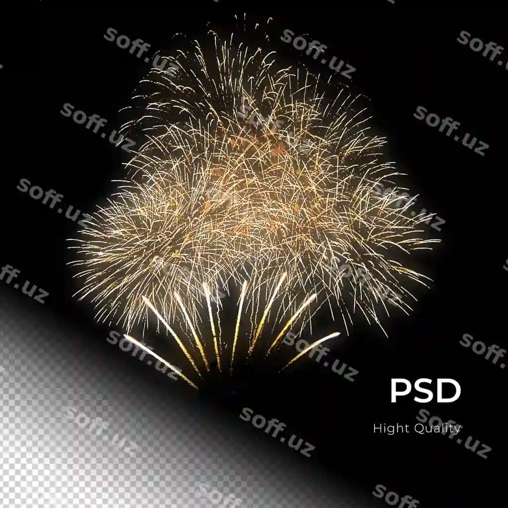 Polvelek bayram mehmoniyati Baxtli yangi yil PNG PSD shaffof | Fireworks celebration party happy new years png psd transfarent