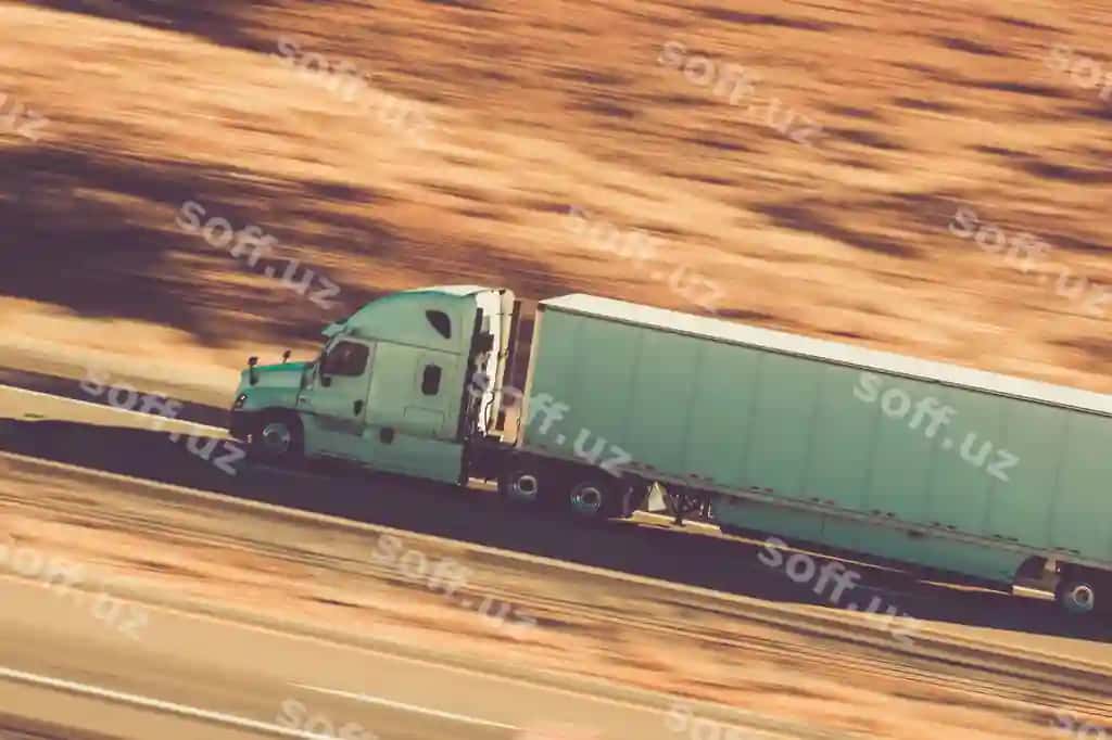 Mamlakatlararo yarim yuk tashish kontseptsiyasi | Cross country semi truck transport concept