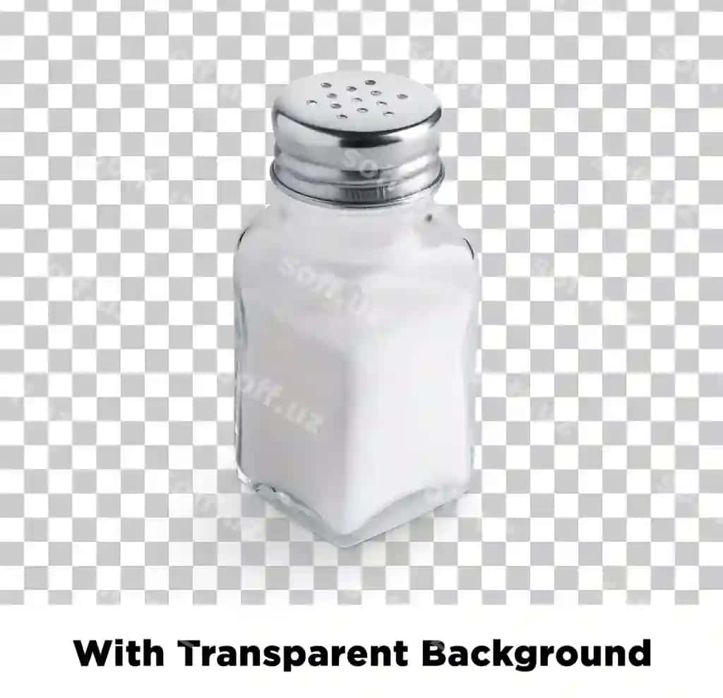 Tuz solgich shaffof orqa fonda | Salt shaker transparent background