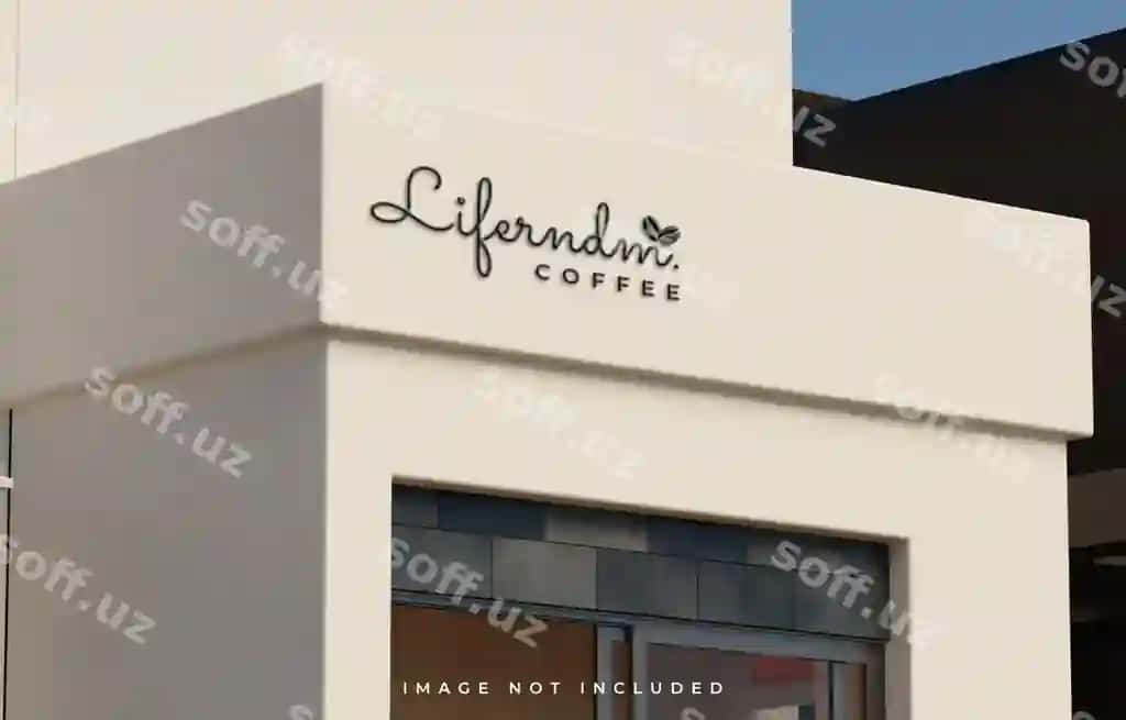 Do'kon logotipi namunasi binolar logotipi namunasi | Storefront logo mockup building logo mockup