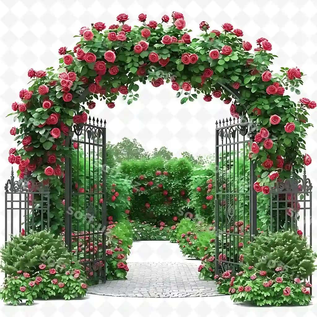 Png guruchli darvoza fransuz poytaxt uslubidagi turargoh dekoratsiyalari bilan Gat ijodkor | Png trellis gate with french country wedding decorations gat creative
