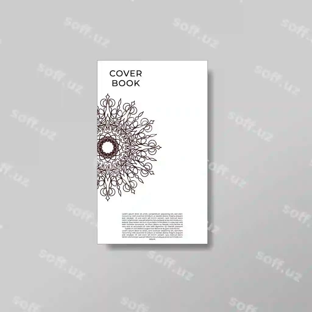 Shablon qop mandala gul bilan | Cover template with mandala flower