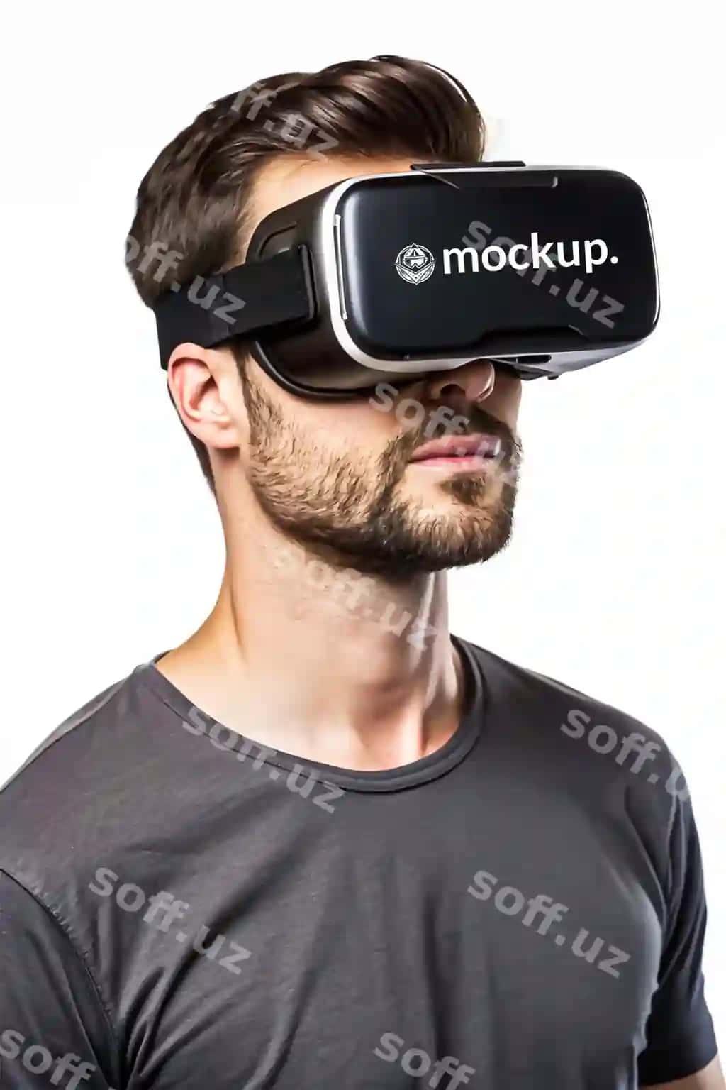 Psd yuqori sifatli virtual haqiqiylik qo'shiq mockup turli xil model bilan | Psd high quality virtual reality headset mockup with diverse model