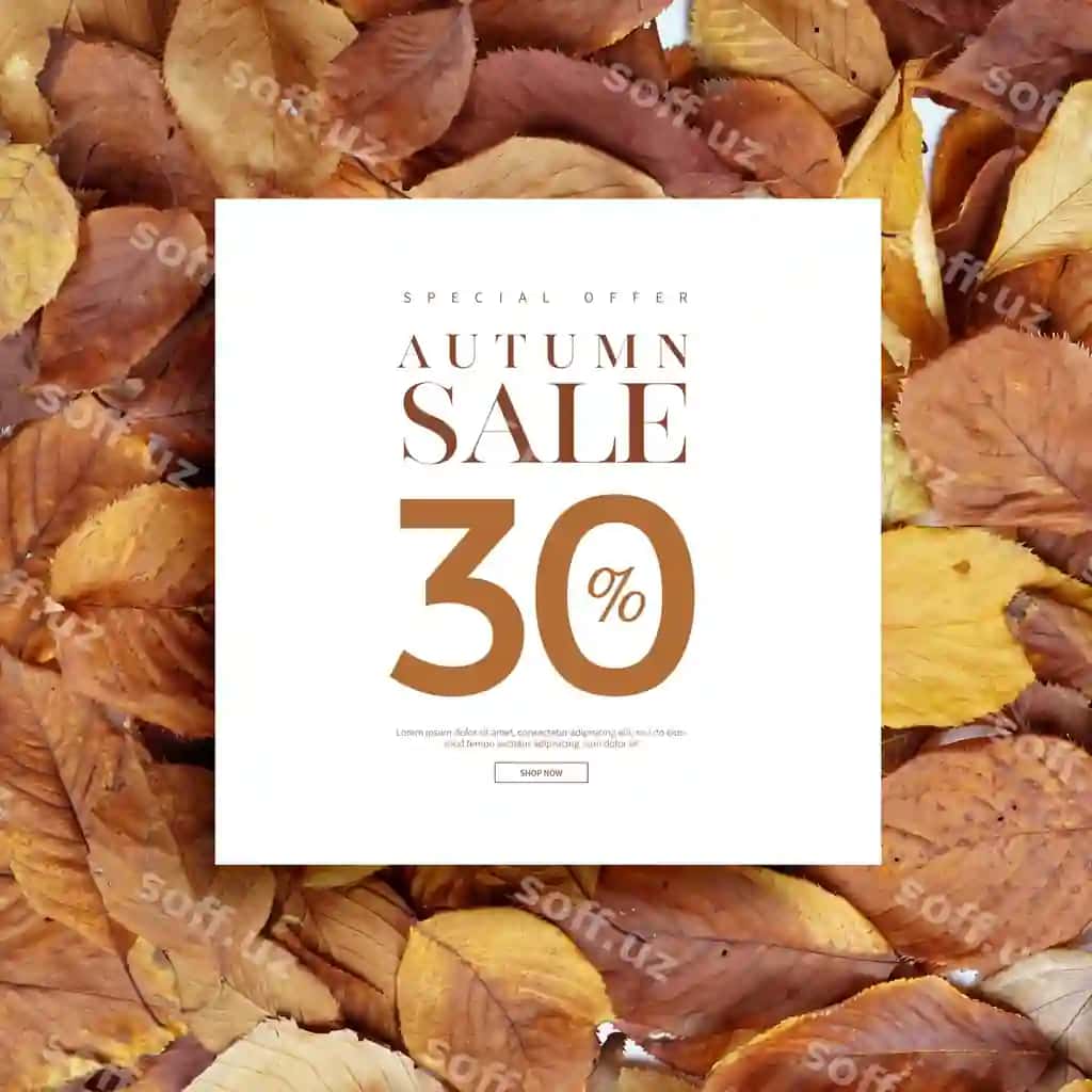 Kuzgi aktsiya baner kartasi | Autumn sale banner card