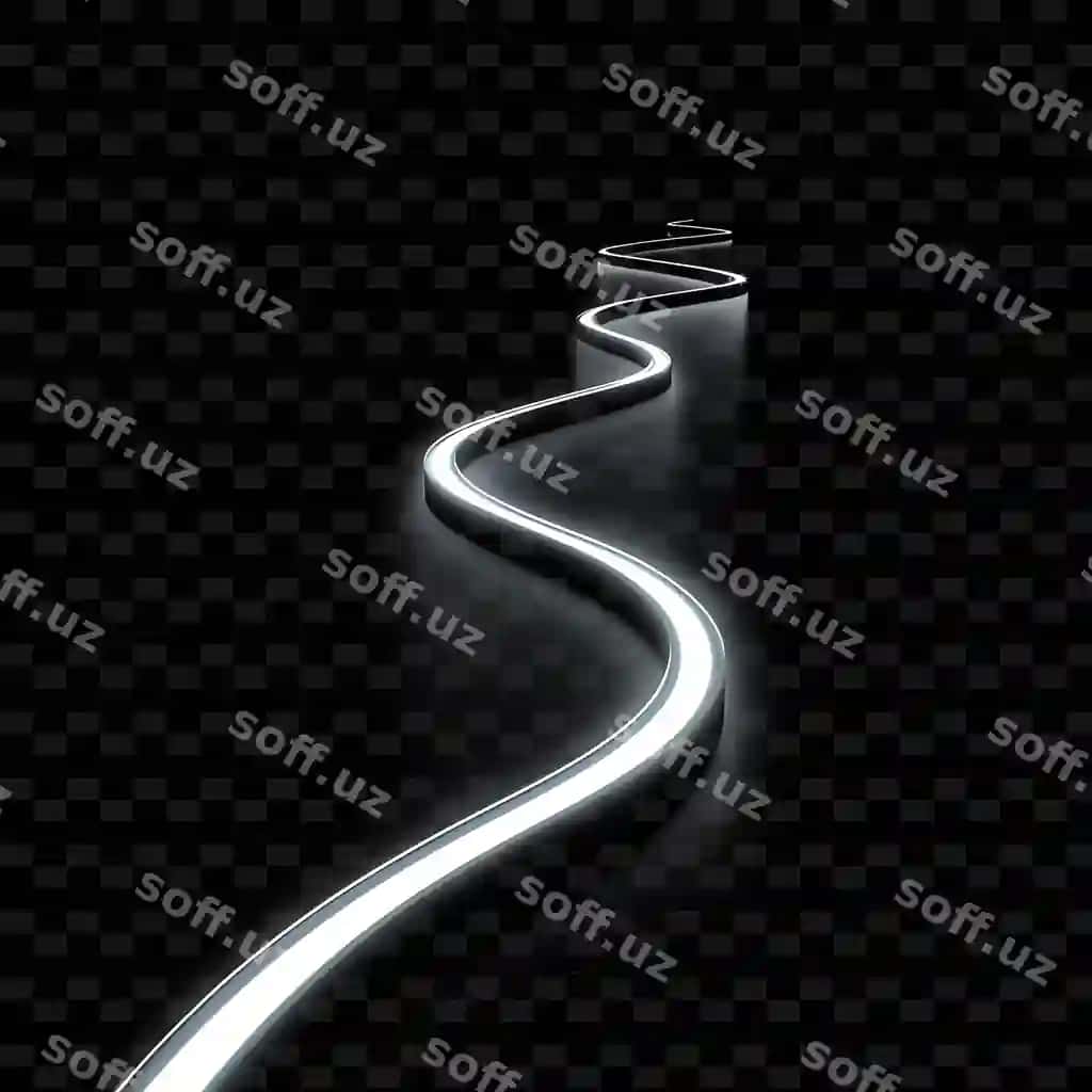 Uzun girmaydigan yo'l yorug'lik bilan. | Long winding road with light it