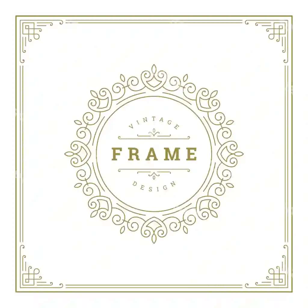 Vintage gullashlar naqsh aylanma chiziqlar ramka shablon vektor illustratsiyasi | Vintage flourishes ornament swirls lines frame template vector illustration
