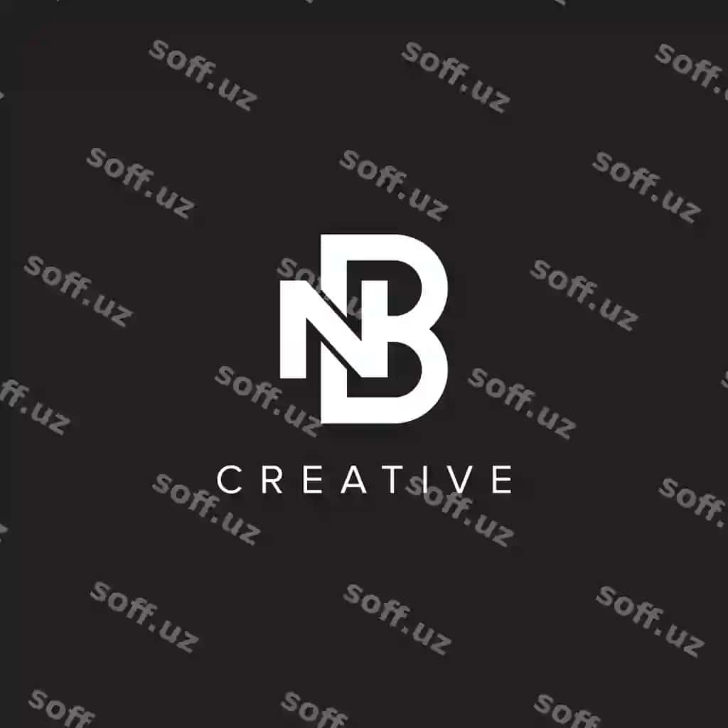 Alifbo harflari va ijodkor logotip bosh harf asoslangan monogramma ikonasi | Alphabet letters nb bn creative logo initial based monogram icon