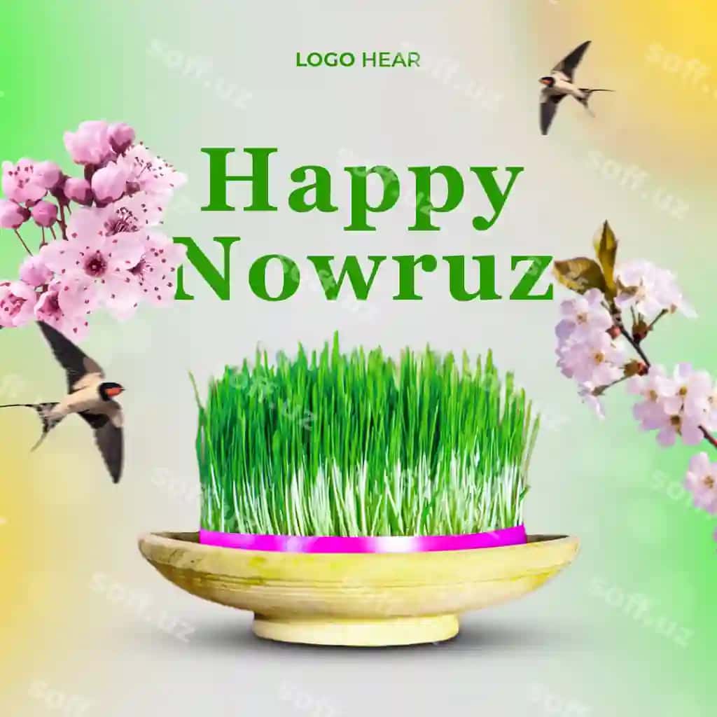 Psd baner dizayni baxrom Navro'z bayrami bilan | Psd banner design with happy nowruz holiday
