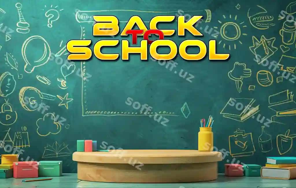 3D podium orqa fon ta'lim mahsulotlari namoyishi | 3d podium background education products display