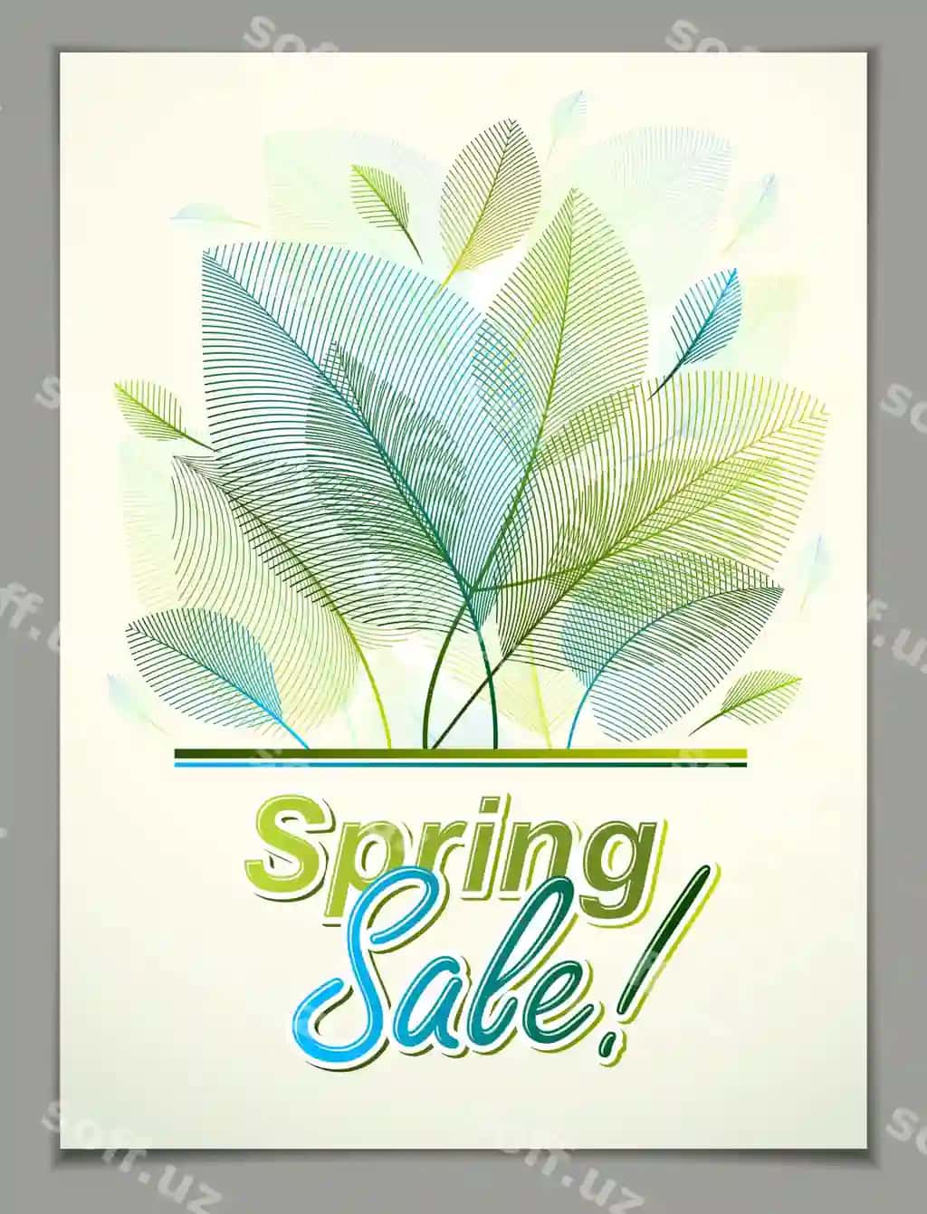 Bahor varatlari vertikal orqa fon tabiat mavsumiy shablon dizayni | Spring leaves vertical background nature seasonal template design