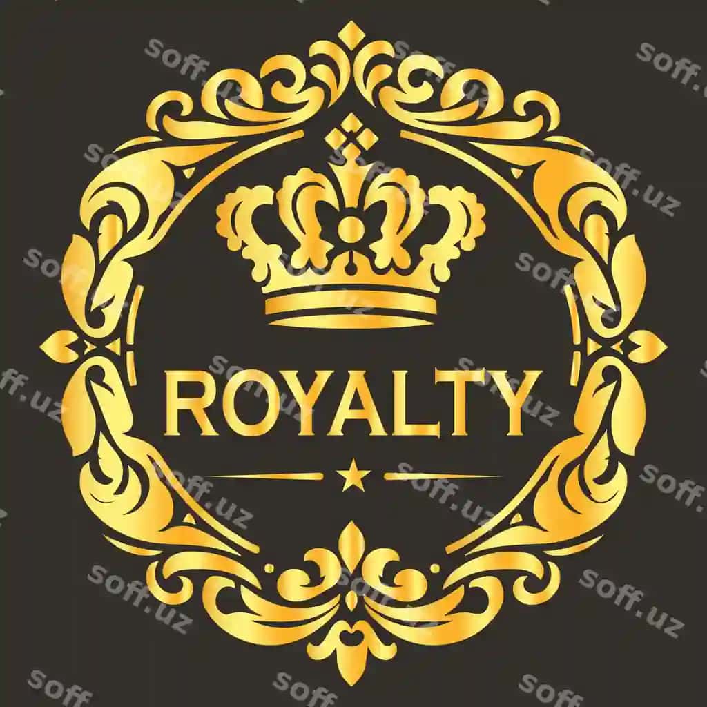 Oltin nufuzli logo shabloni bezatmalar bilan | Golden elegant logo template with ornaments