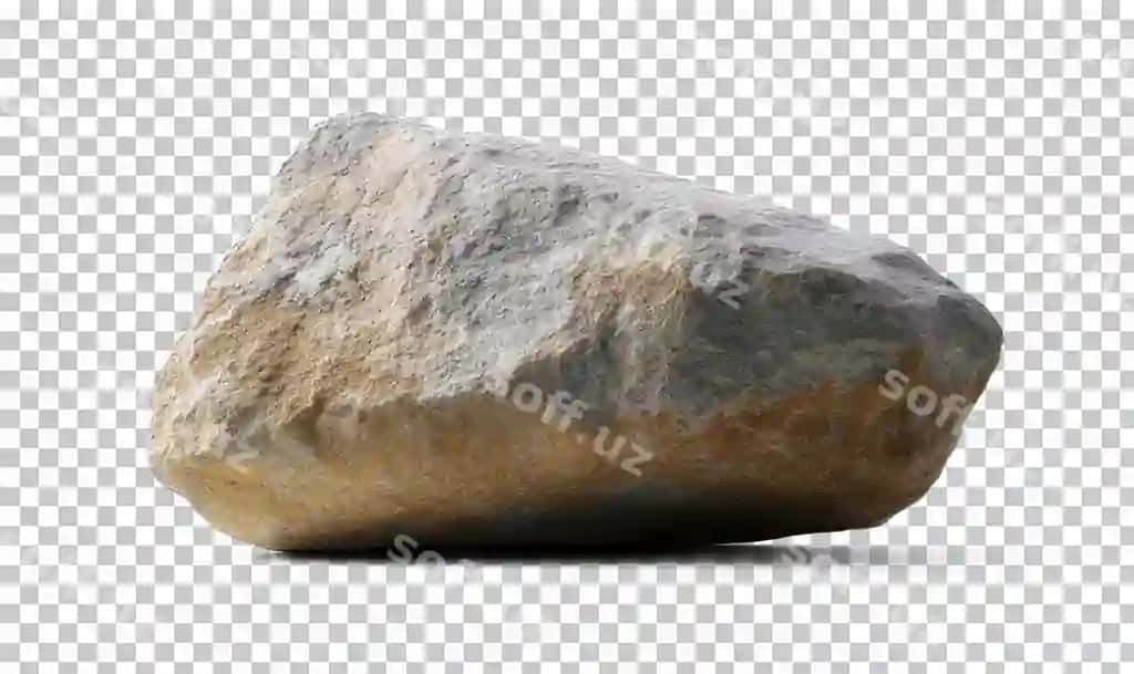 Tosh ajraltirilgan shaffof oq orqa fonda png | Stone isolated transparent white background png