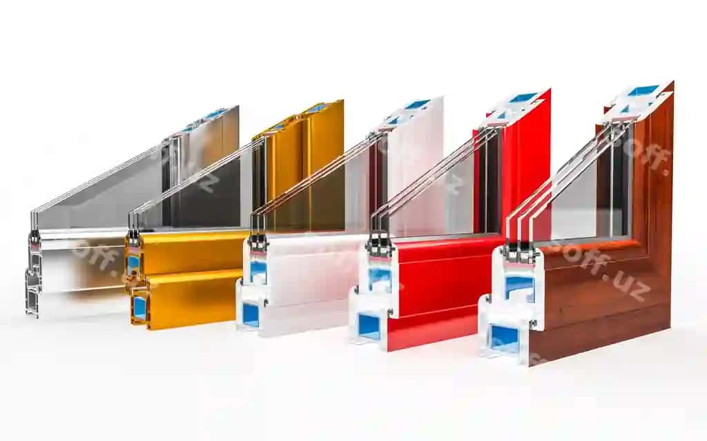 Kesim PVC profilli derazalar uch marta qoplayotgan | Incision pvc profile windows with triple glazing