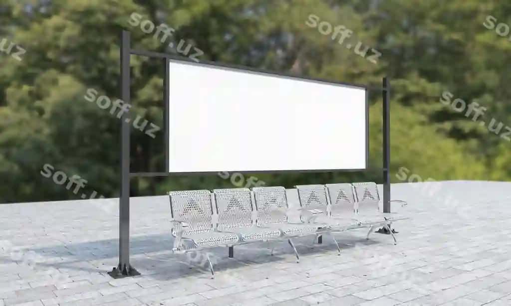 Avtobus bekat bo'sh ramkalar bilan | Bus stop with blank frames