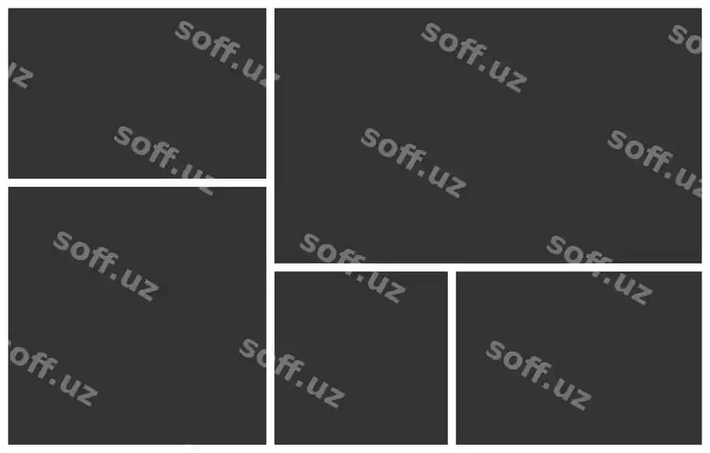 Shablonlar kollej shabloni besh ramka fotolar poster ramka mockup bo'sh vektor | Templates collage five frames photos poster frame mockup empty vector