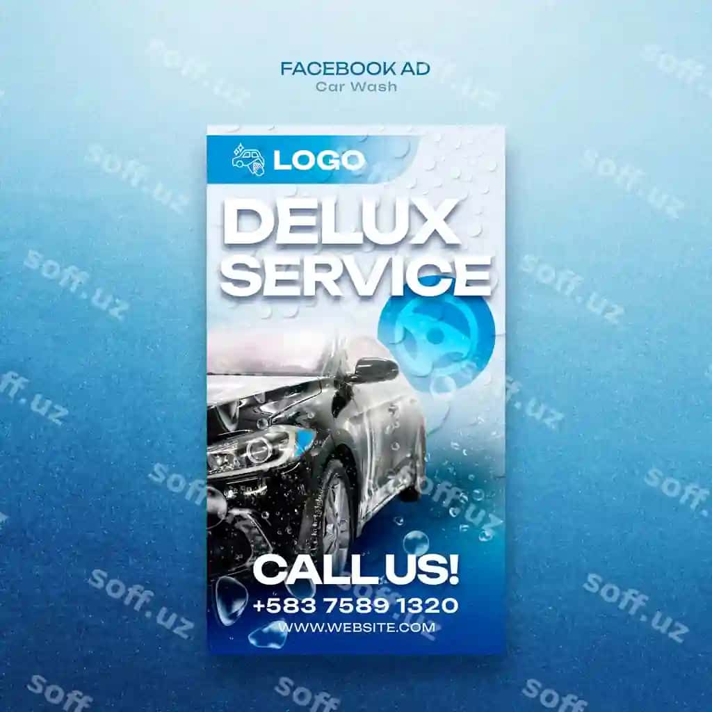 Mashina yuvish shablon dizayni | Car wash template design