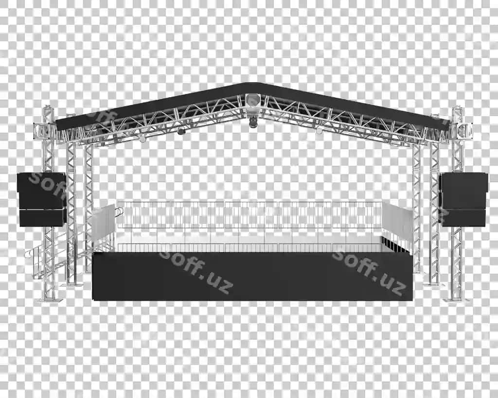Stsenasi ajraltirilgan shaffof fonda 3D render illustratsiyasi | Stage isolated transparent background 3d rendering illustration