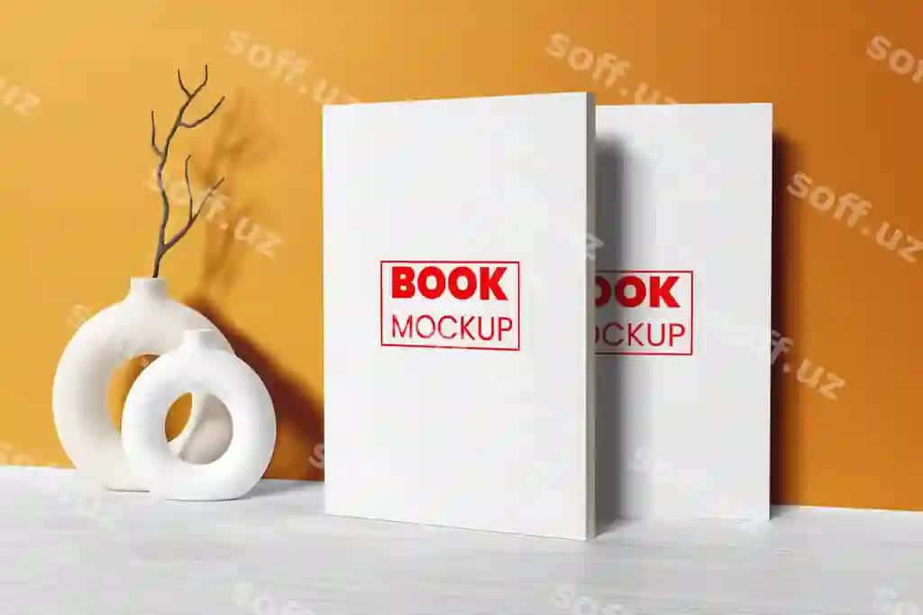 Bepul kitob shabloni mockup | Free book mockup template