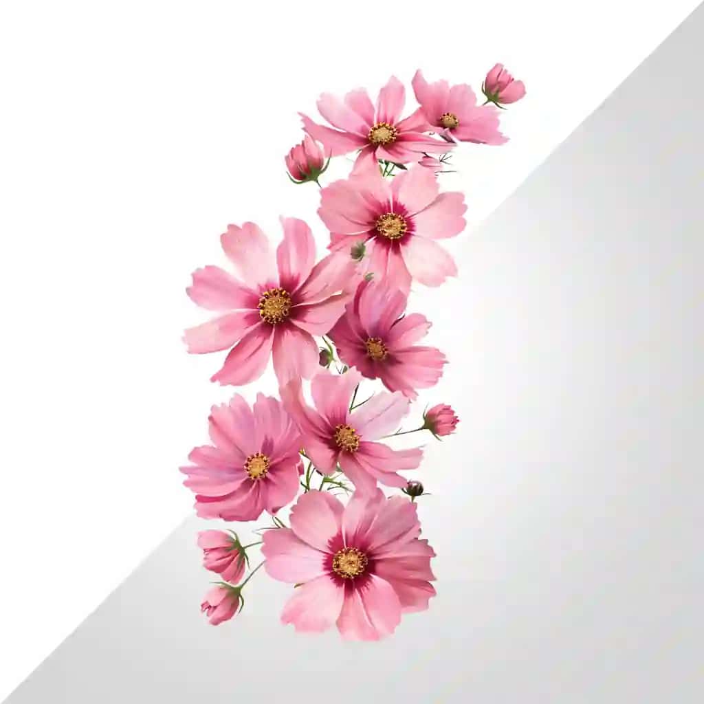 Shaffof fonda suzuvchi bahor gullari ajratilgan | Floating spring flowers isolated transparent background