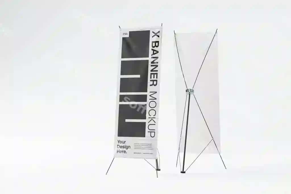 Bo'sh xbanner mockup tadbirklik reklamasi | Blank xbanner mockup event advertising
