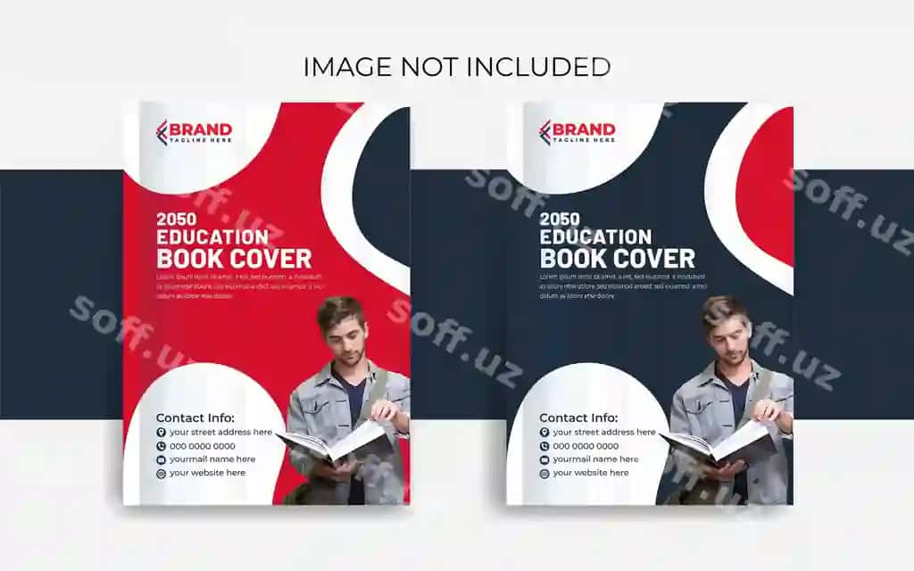 Yillik hisobot maktab kitobi uchun A4 dizayn shabloni vektor bilan | Annual report school book cover design template a4 with vector