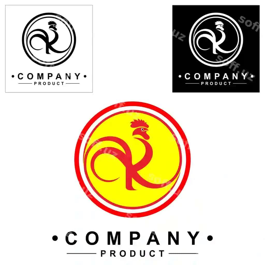 Tovuq logotipi Ak logotipi vektor | Chicken logo ak logo vector