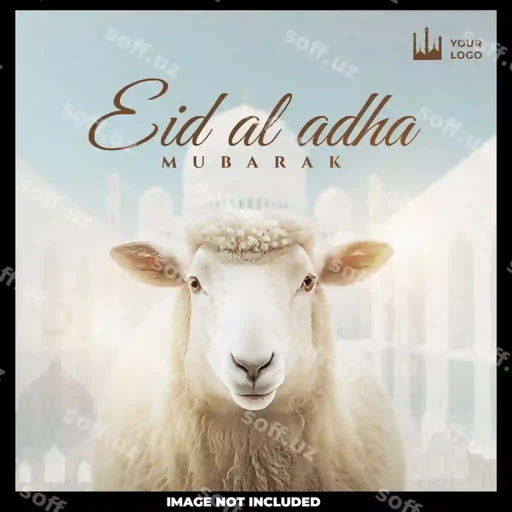 Qurbon hayiti dizayn shabloni | Eid al adha design template