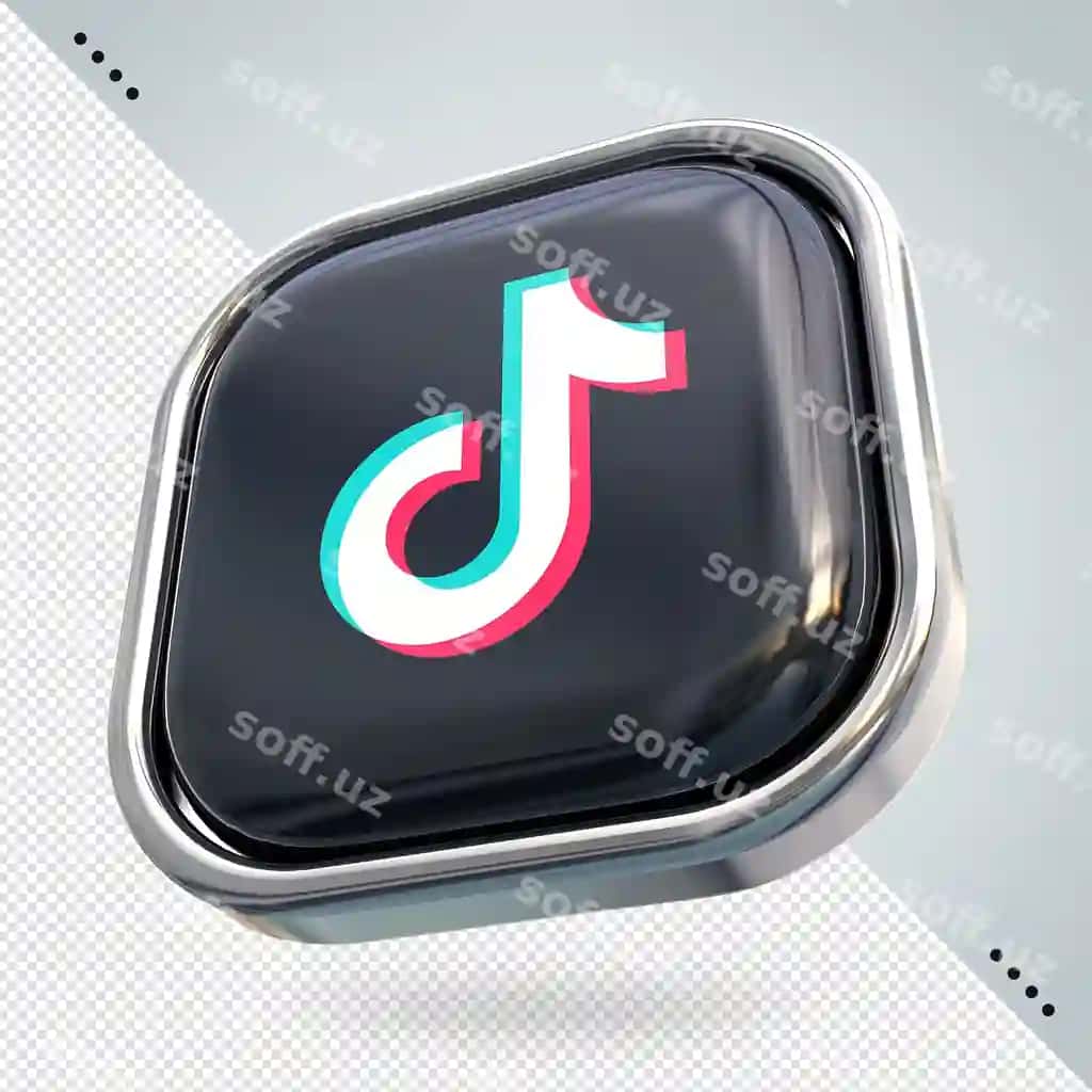Tiktok logo ijtimoiy tarmoqlar 3d render uslublari | Tiktok logo social media 3d render styles