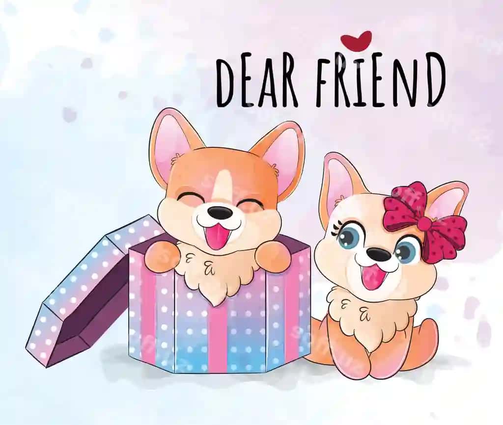 Mashina haydash illustration uchun sovg'a suvliy chizgi va korgi | Cute animal puppy friend illustration cute animal watercolor corgi
