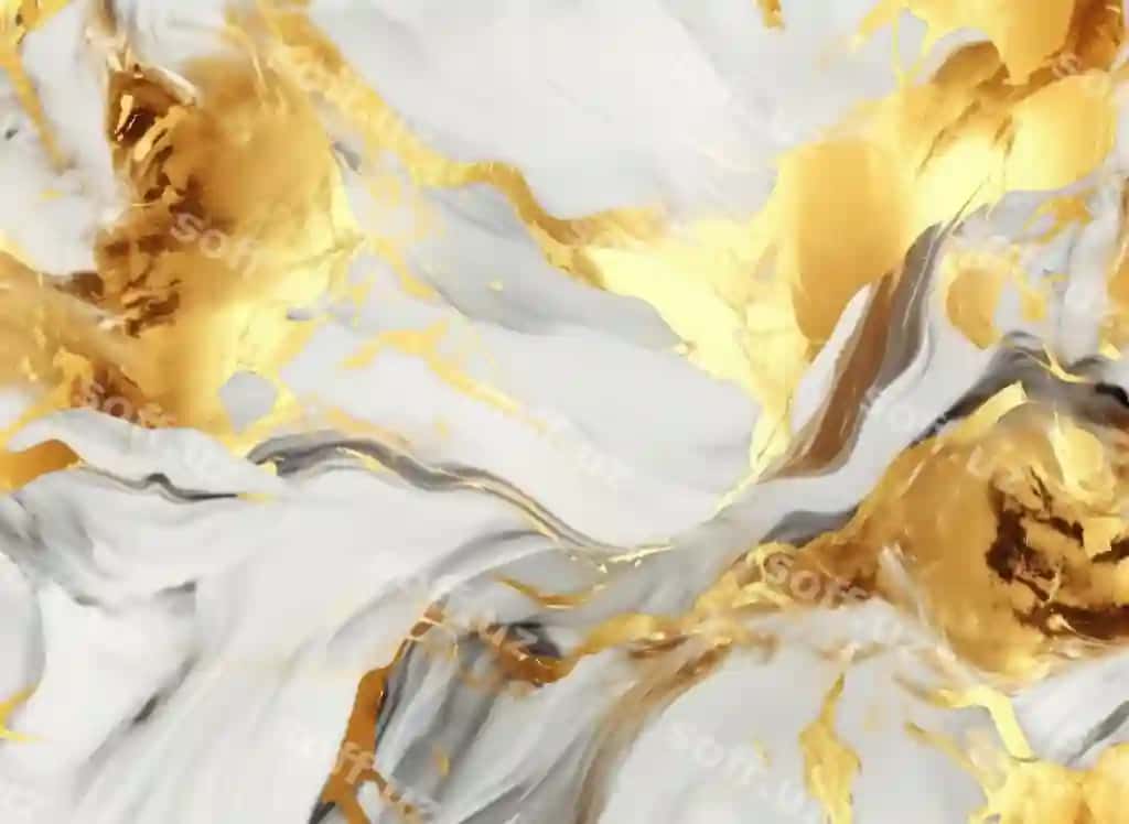 Yorqin oltin oq marmur hashamatli orqa fon | Glow luminous gold white marble luxury background