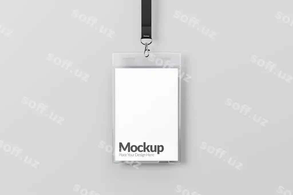 Kasbiy ID karta shabloni mockup | Professional id card mockup template