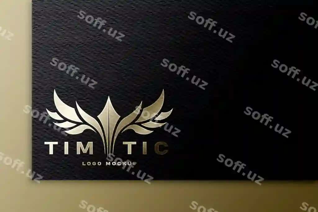 Oltin logo namuna psd shablon | Golden logo mockup psd template