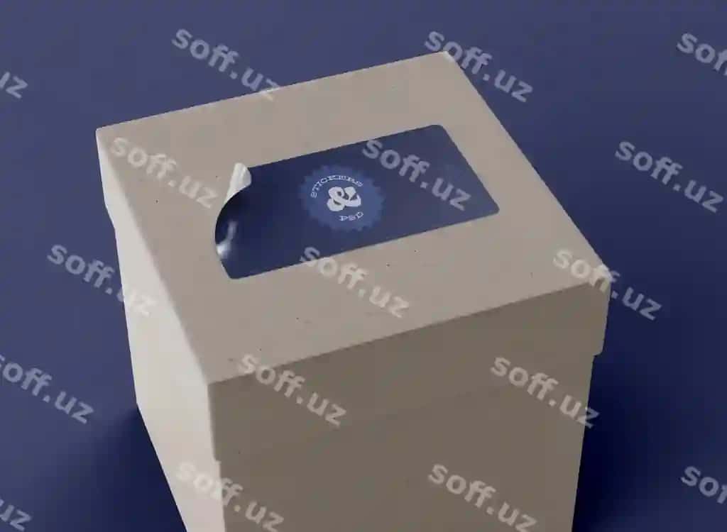 Stiker qutisi mockup | Sticker box mockup