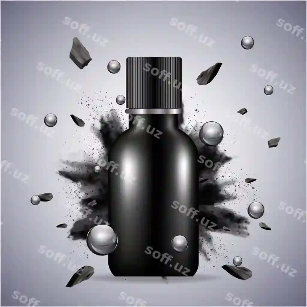 Qora shisha ko'p gichirlari bilan | Black bottle with lot bubbles it
