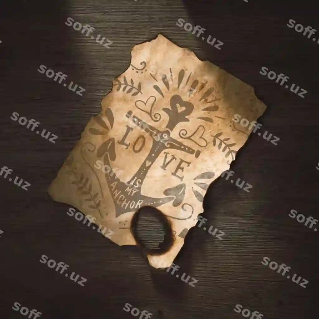 Eski qog'ozdagi namuna macera konseptsiyasi | Old paper mockup adventure concept