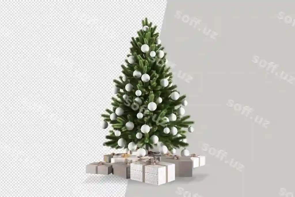 Rojdestvo dekoratsiyasi xonasining 3d renderi | Christmas decoration room 3d rendering