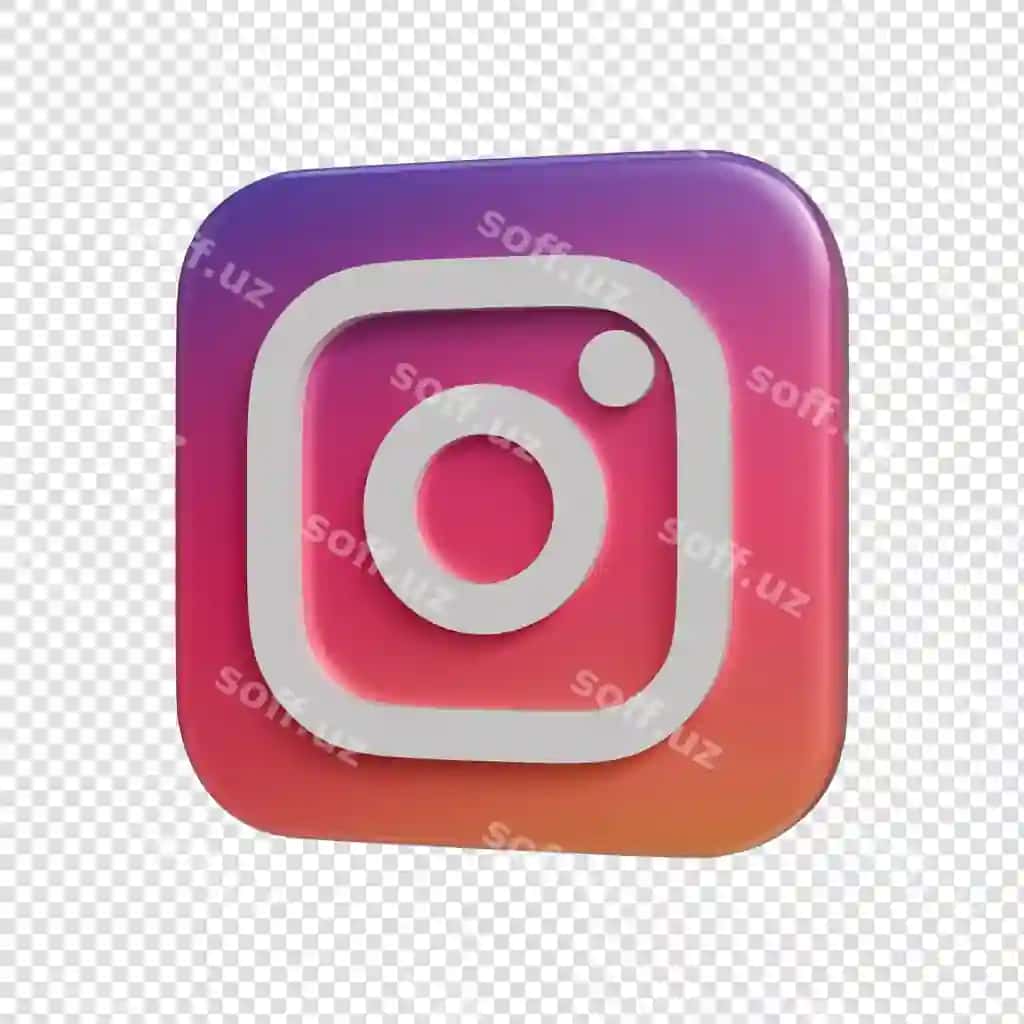 Instagram logo 3-o'lchovli | Instagram logo 3d