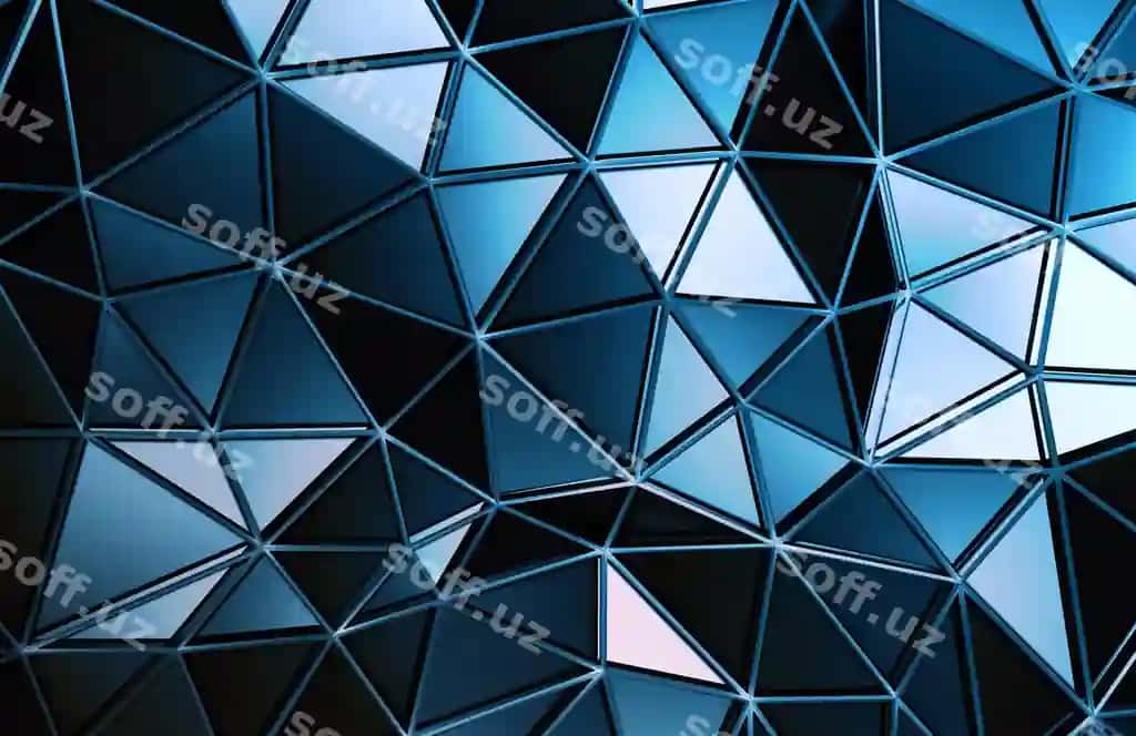 Abstrakt uch oʻlchovli render koʻpburchak fonda | Abstract 3d rendering polygonal background