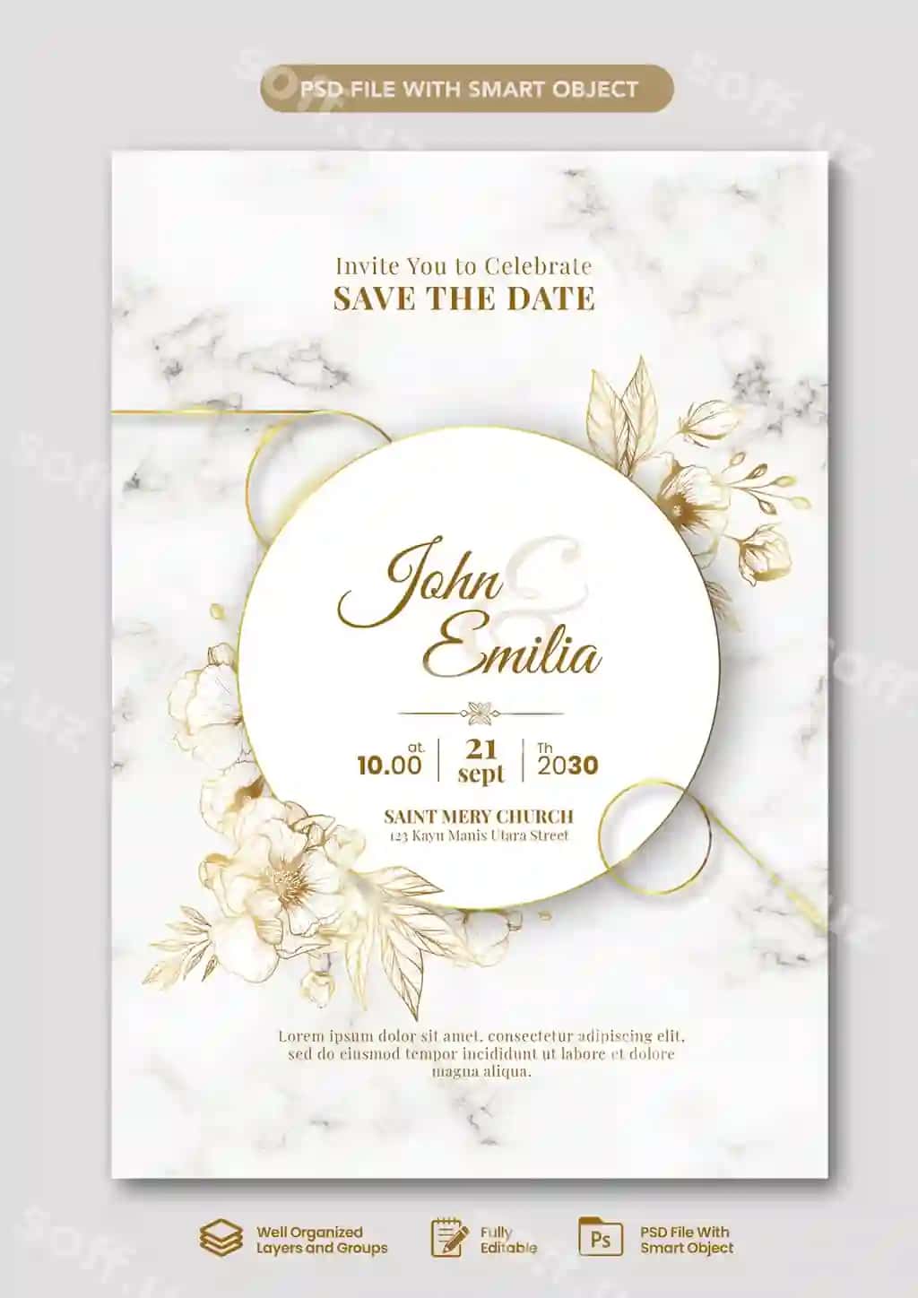 Turmа bayrami plakati shabloni | Wedding celebration poster template