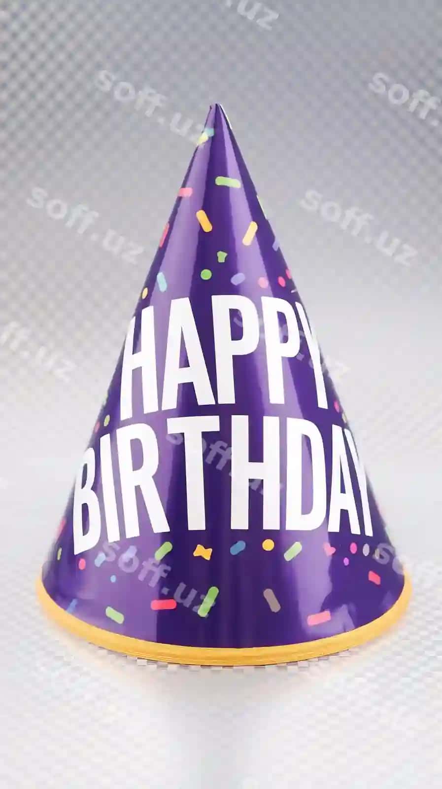 Binafsha to'yga bosh kiyimi ajraltirilgan shaffof fonda | Purple party hat isolated transparent background
