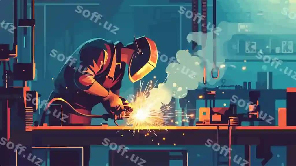 Professional temir qozonchi sanoat jarayoni | Professional steel welder work industrial process