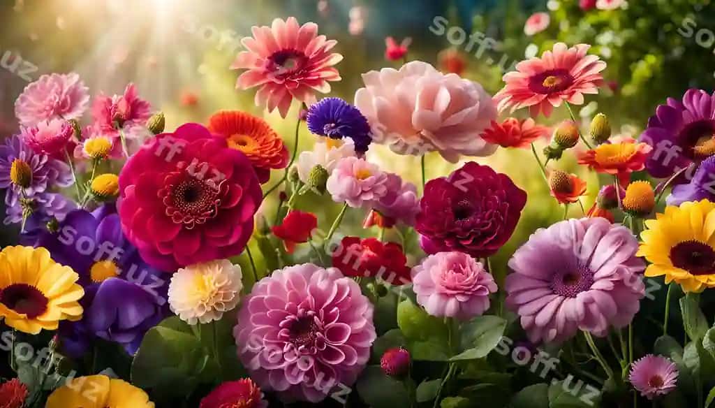 Rangli bog' gullari | Colorful garden flowers